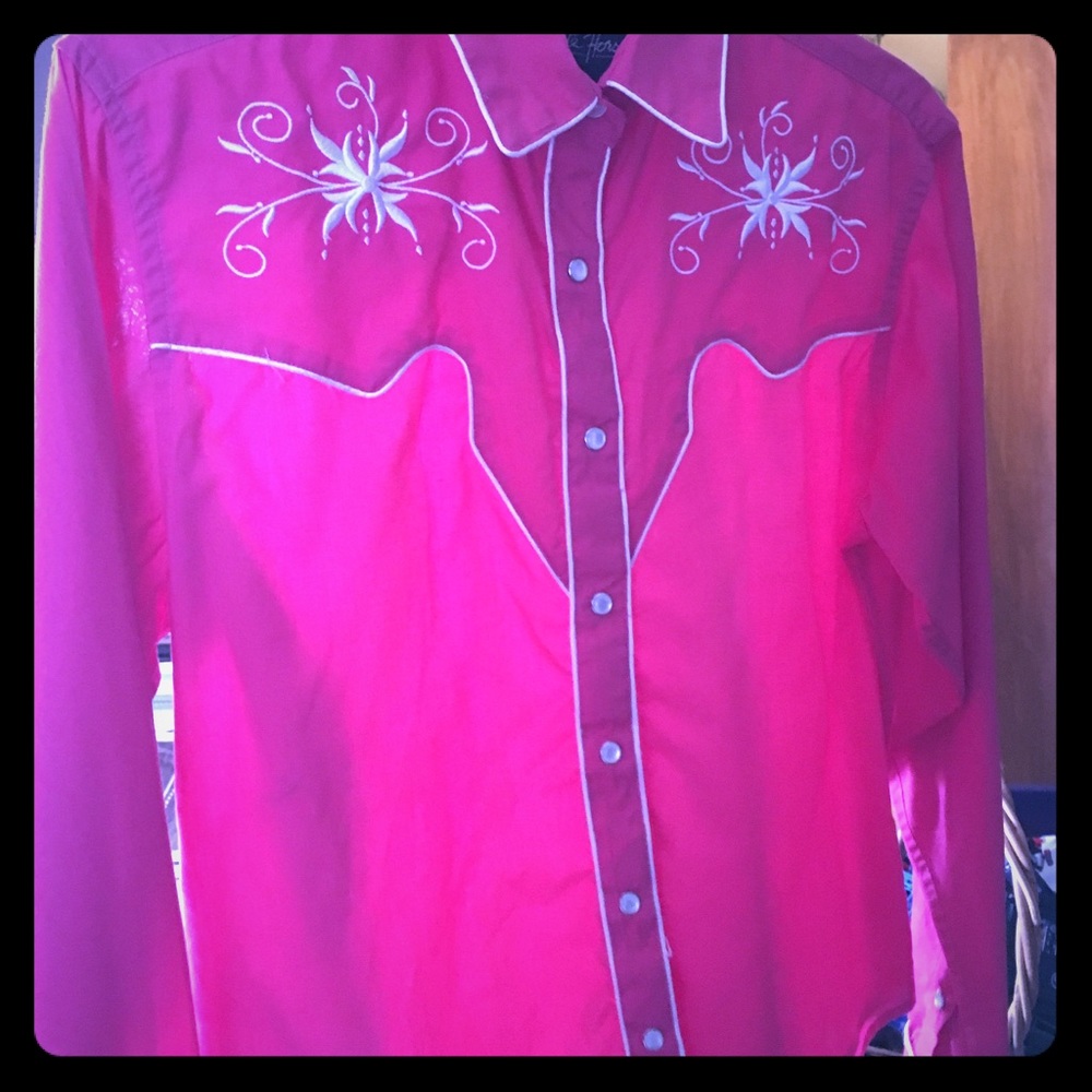 Pink Retro Cruel Girl Western Shirt